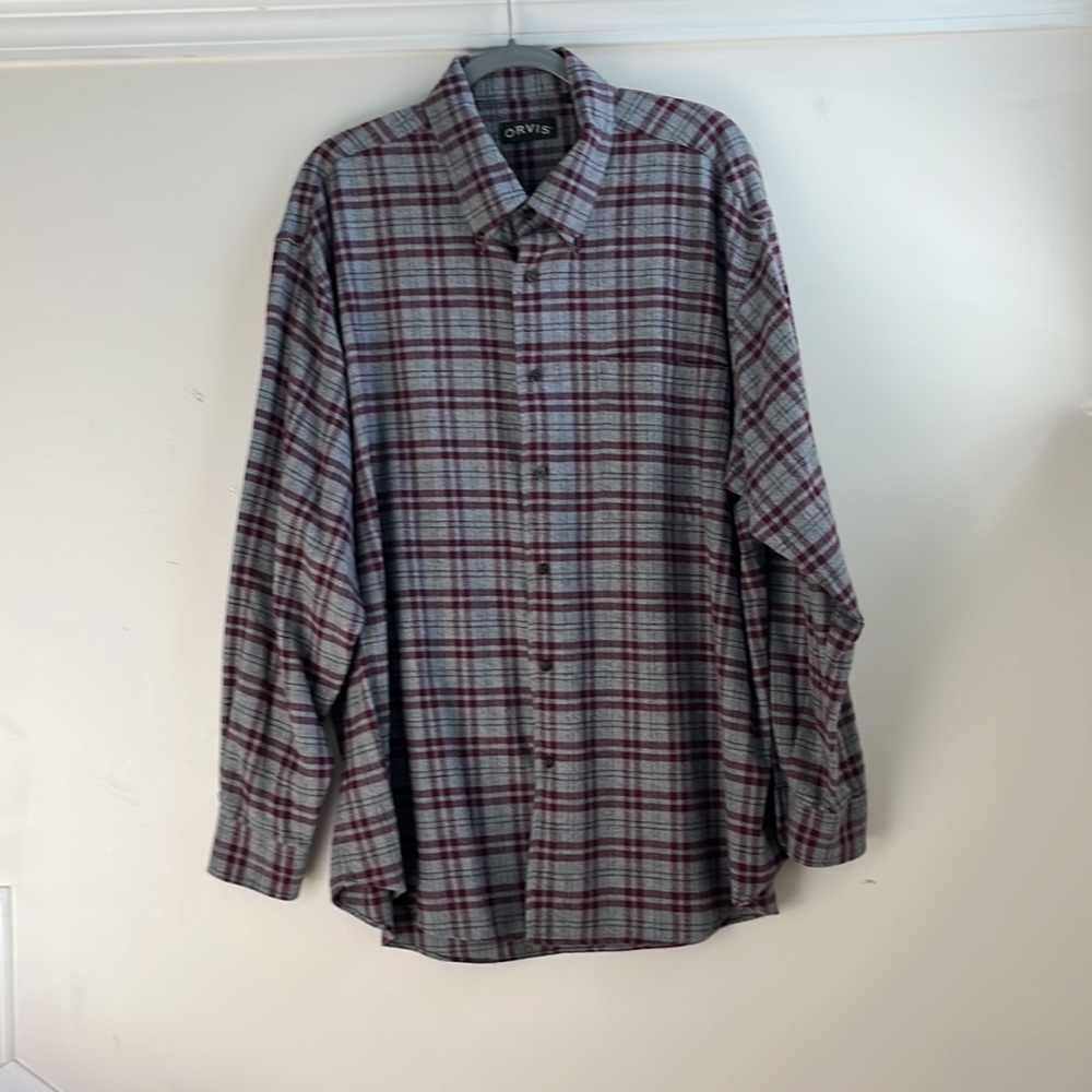 XXL, Orvis Plaid Flannel Shirt